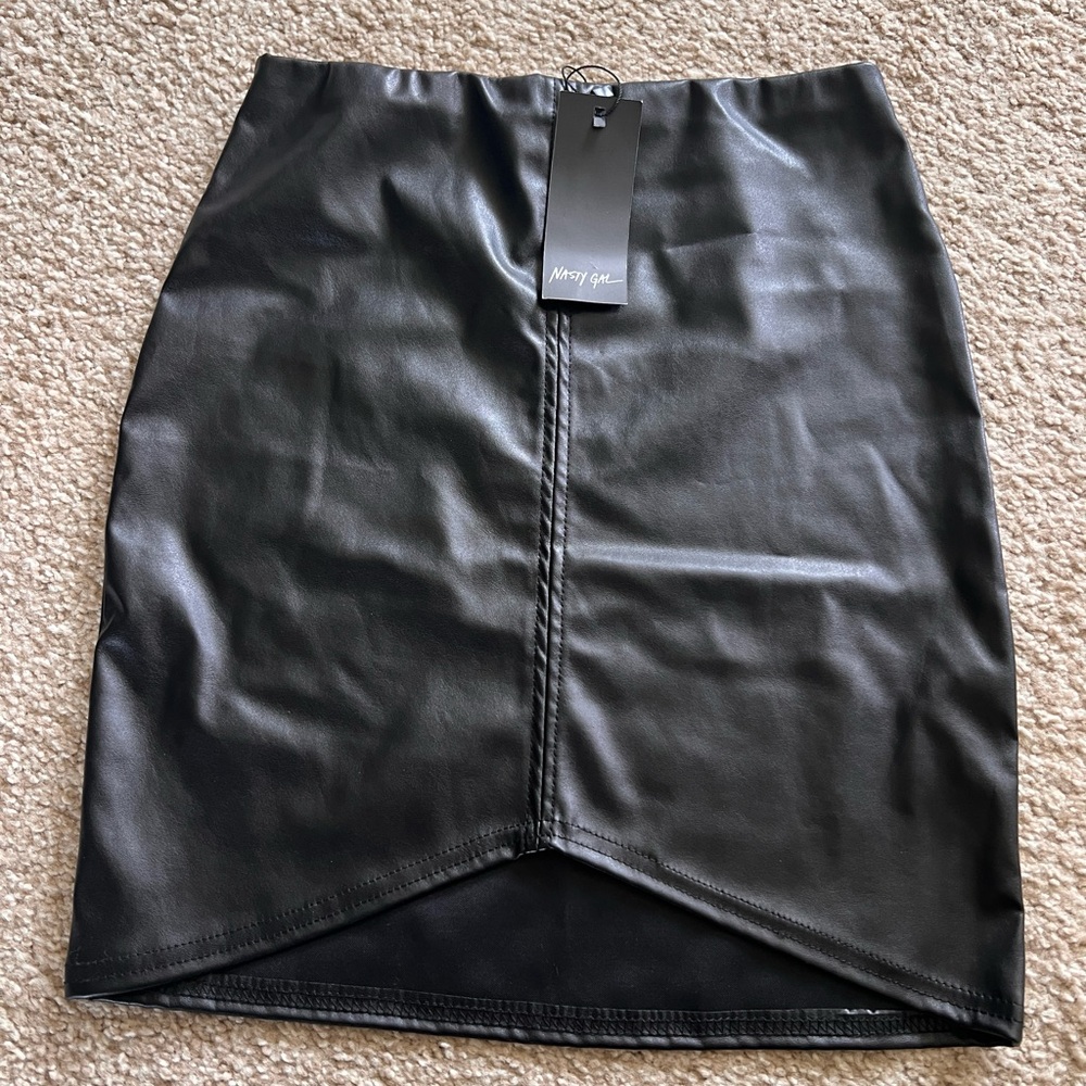 Nasty Gal Faux Leather Skirt